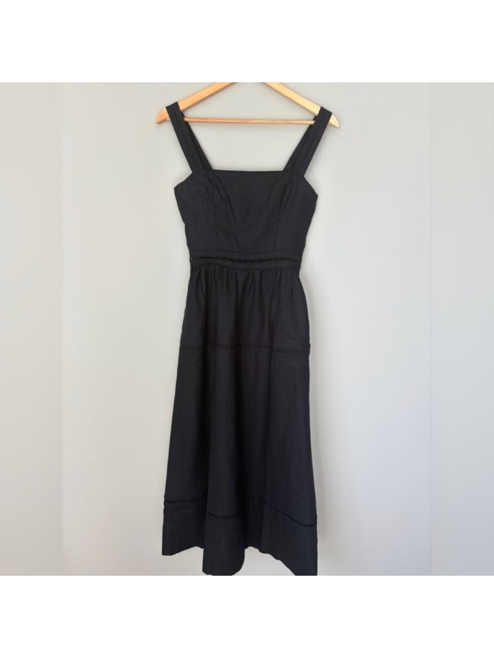 NEW Reformation Everett Sleeveless Linen Embroidered Midi Dress | US 6 UK 10 - Picture 9 of 15